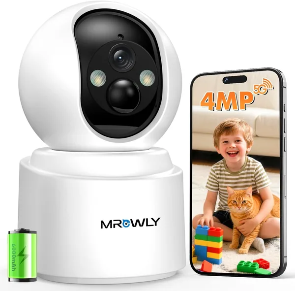 Mrowly 2.5K 4MP Wireless Indoor WiFi Surveillance Camera
