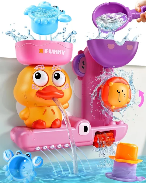 Bath Toys for Toddlers 1-3 Pink Baby Bath Toys