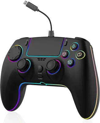 PlayStation 5 RGB Wired Game Controller - Hall Effect Trigger, Double Vibrations