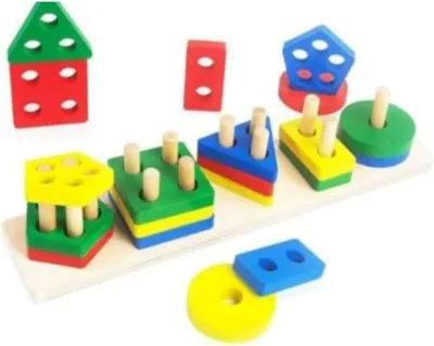 MEGASO Wooden Geometric Shape Sorter Toy - Best Deal