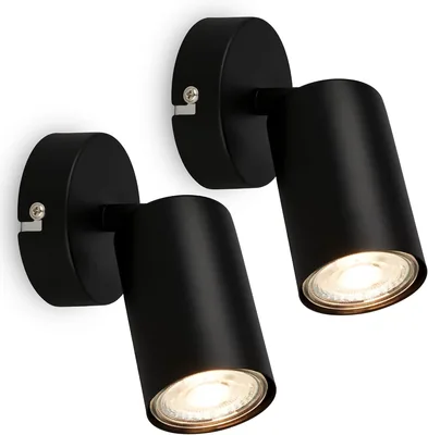 Briseur d'éclairage BRILONER - Ensemble de 2 projecteurs murales réglables, socket GU10, jusqu'à 9 W, lampe de chambre