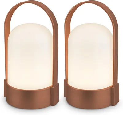 BRILONER - Ensemble de 2 lampes de table LED sans fil avec contrôle tactile, réglage en étapes, batterie remplaçable, lampe de chevet, salon - Meilleur Prix