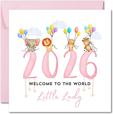 Printperfect - 2026 Baby Card New Born Welcome To The World - Best Deal