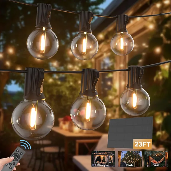 LONIUTO Outdoor Solar String Lights