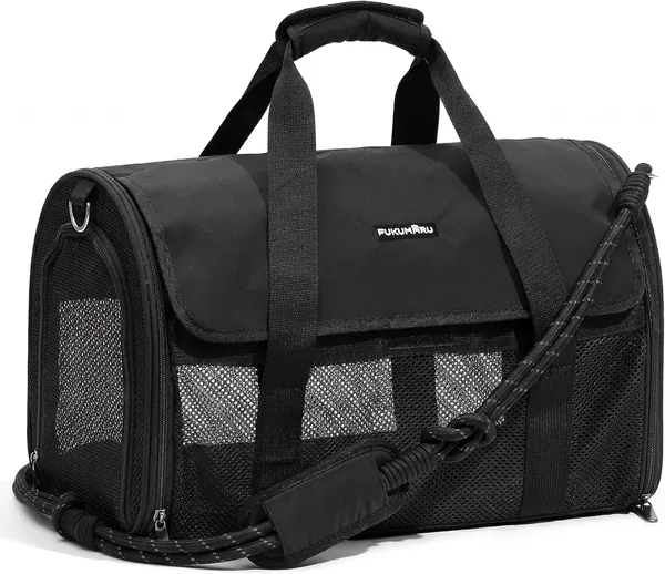 Fukamaru Transport para Gatos y Perros, Pequeño, Ligero y Transpirable, 46 x 28 x 28 cm, Aprobado para Viajar en Cabina, Plegable - Mejor Oferta