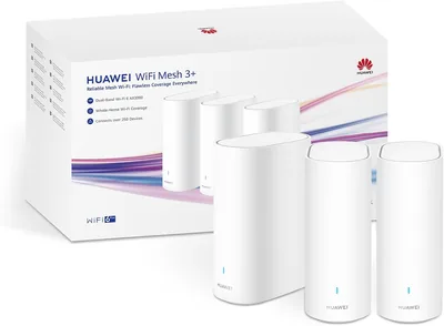 Huawei WiFi Mesh 3+ Router Wi-Fi 6 AX3000 Doble Banda, Conexión para Todo el Hogar, más de 250 Dispositivos, Penetración Mejorada