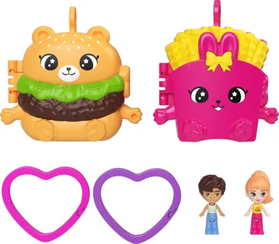 Polly Pocket Doll & Mini Compact Duo, Food-Themed Playsets