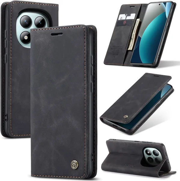 Étui Azororo pour Xiaomi Redmi Note 15 Pro 4G - Housse de protection en cuir premium avec portefeuille magnétique