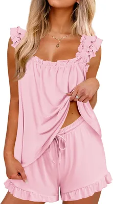 Ekouaer Ruffle Pajama Set Women 2 Piece Best Deal
