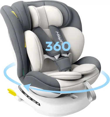 Seggiolino Auto Miophy 360 Swivel I-size Isofix, da 40 a 150 cm, per Bambini da 0 a 12 Anni, Omologato ECE R129/04