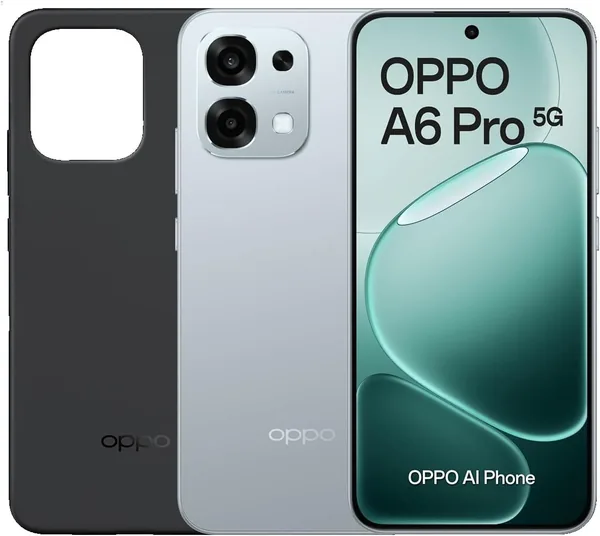 OPPO A6 Pro 5G Smartphone sbloccato con AI, 8GB RAM + 256GB, batteria 6500mAh, ricarica rapida 80W, schermo AMOLED 120Hz IP69, 50M