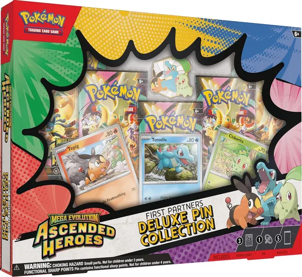 Pok mon TCG: Mega Evolution - Ascended Heroes - First Partners Deluxe Pin Collection - Ingl s