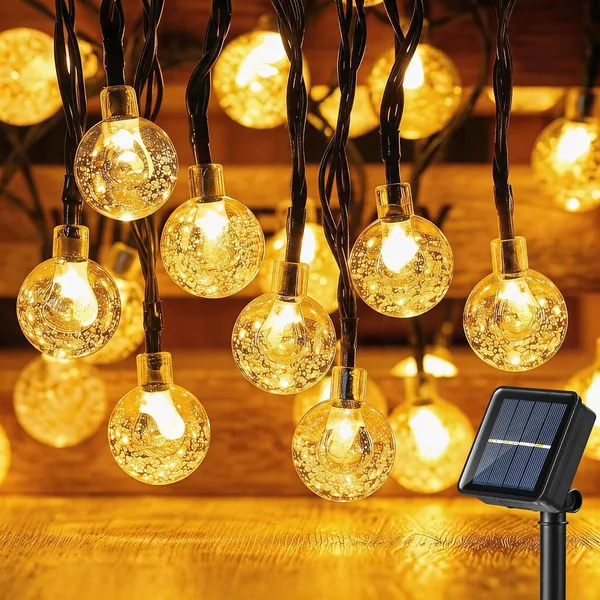 Flacchi 30 LED Solar Fairy Lights Outdoor Weatherproof - 8 Modes Solar Fairy Lights IP65 Waterproof Outdoor for Balcony Decoration, Garden, Patios, Weddings, Parties, Trees, Balcon