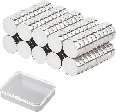 100 x 8mm Magnets - White Self-Adhesive Fridge Board Magnets