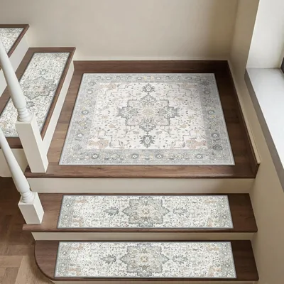 Sarben 36"x36" Non Slip Stair Treads, Taupe
