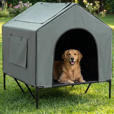 XIAPIA Outdoor Dog Bed Roof 100x100cm Best Deal