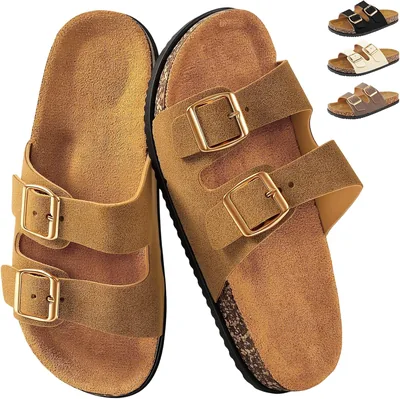 Sandalias Casuales para Mujer, Sandalias Hombre con Plantilla de Corcho y Suela Antiderrapante (EVA Pantuflas Uni)