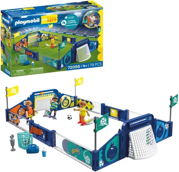 PLAYMOBIL | Mi Vida | Estadio de Fútbol | Mecanismo de tiro y 2 goles | Juguete de fútbol para niños a partir de 4 años | 72056 Mejor Oferta