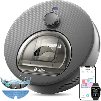 Lefant M330 Plus Robot Aspirapolvere e Pulitore di Pavimenti con Mappatura, 5000Pa, Navigazione dToF, 150min, Evitare Ostacoli, Anti-Tappeti