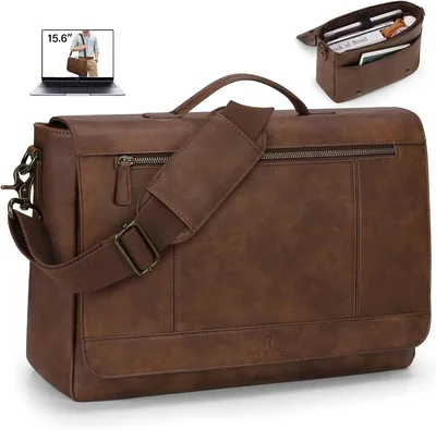 RAINSMORE Leather Messenger Bag Best Deal
