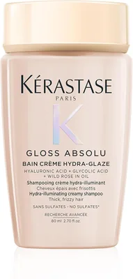 Kérastase Gloss Absolu Bain Crème Hydra-Glaze - Shampoo para Cabelos com Frizz Intenso, Brilho e Suavidade, com Ácido Glicólico - Melhor Preço
