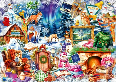 Ravensburger Winter Mountain Village Puzzle 500 Piece