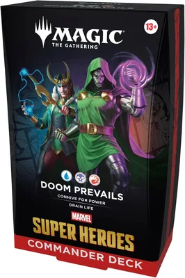 Magic: The Gathering | Marvel Super Heroes Commander Deck: Doom Prevails (mazo de 100 Cartas + Accesorios) - Ahorra 14%