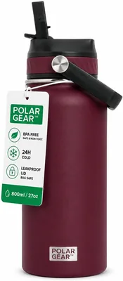Polar Gear Insulated Water Bottle - 800ml Flip Straw