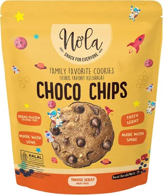 Nola Choco Chips Cookies 75g - Gluten Free Healthy Snack