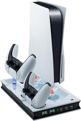 Suporte para PS5 com Resfriamento Duplo, Base Carregador Cooler para PS5