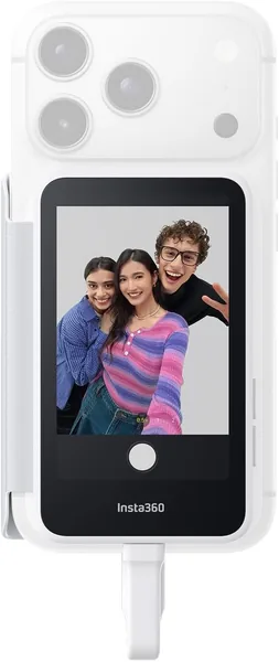 Insta360 Snap Selfie Screen - 4K Magnetic Selfie Monitor for iPhone 15/16/17 Pro with Touchscreen Control and Wired Instant Connection