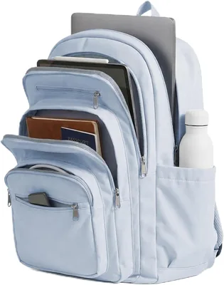 Sac à dos WEPOET pour hommes et femmes, grand sac d'école avec de nombreuses compartiments, imperméable, léger, pour l'école, les adolescents