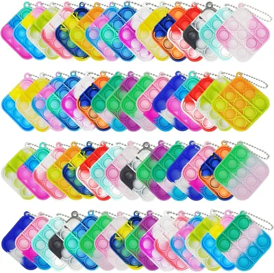 BeyondLuv Party Favors for Kids: 30 Pop It Keychains + Mini Toys
