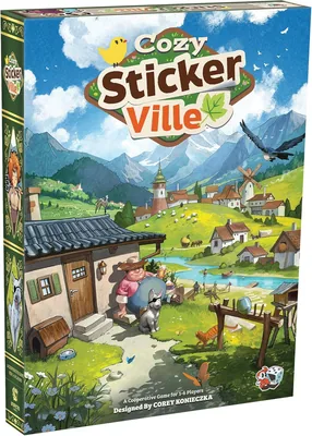 Asmodee Cozy Stickerville Narrative Strategy Game for Kids & Adults