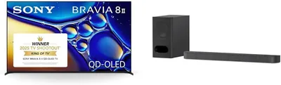 Sony BRAVIA Theatre Bar 6 - 55" QD OLED TV + Soundbar Best Deal