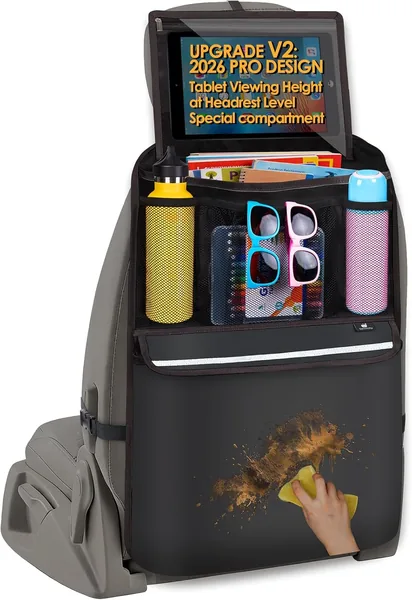 Termichy Tarpaulin 3-in-1 Car Back Seat Organizer