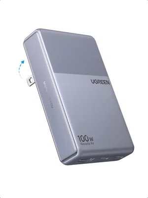 UGRENE Nexode Air 100W Cargador Tipo C con Carga Rápida y Diseño Ultradelgado de 3 Puertos