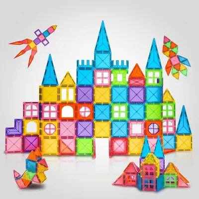 120 Peças de Blocos Magnéticos de Montar - Brinquedo Educativo para Crianças a Partir dos 3 Anos | Melhor Preço