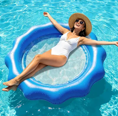 ChlorBlu Adultes Bouées Inflatables, Bouée de Natation Durable pour Adulte, Chaise Flottante et Rafts Rapide à Gonfler