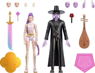 Mattel Kpop Demon Hunters Rumi & Jinu Action Figure Set