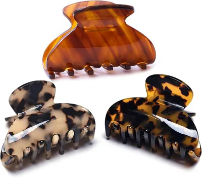 6cm Acetate Hair Clips - Pack of 3 for Medium Thin Hair Best Deal