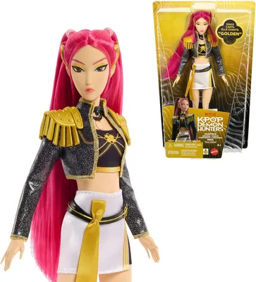 Mattel Warriors K-Pop HUNTR/X Reloj Cantante 'Golden' Muñeca con Set de Características Desmontables y 5 Puntos de Articulación, Ins