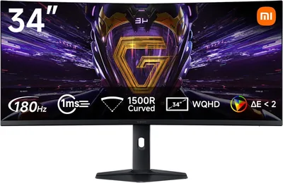 Monitor de Juego Curvo XIAOMI G34WQi 2026 34 Pulgadas Panel VA | WQHD (3440 * 1440) HDR10 180Hz, Gama de Colores 100%
