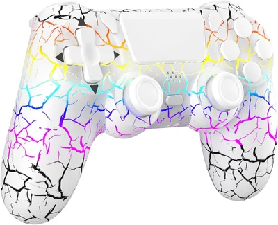 Mando Inalámbrico Pogriko para PS4 con Luces RGB, Joystick con Doble Vibración, Mejor Oferta