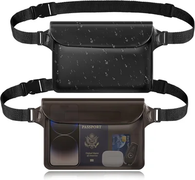 Borsa da corsa Leseed a prova d'acqua IPX8, 2 pezzi con protezione tripla, schermo touch e cintura regolabile estesa