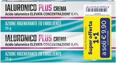 Crema Idratante Hyaluronico Plus, 50 g, Azione Rigenerante e Calmante, 8% di Sconto