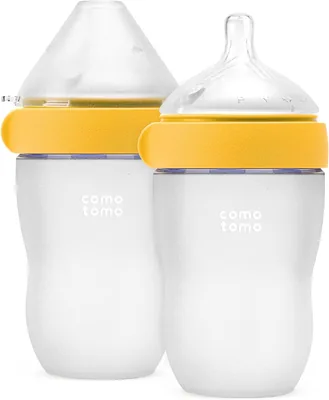 Comotomo Gen 2 Silicone Baby Bottle (250ml) - Double Pack Yellow