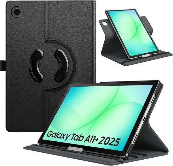 TiMOVO Rotating Case for Samsung Galaxy Tab A11+/A11 Plus 11 Inch 2025 (SM-X230/ X236/ X238), 90 Rotation Stand