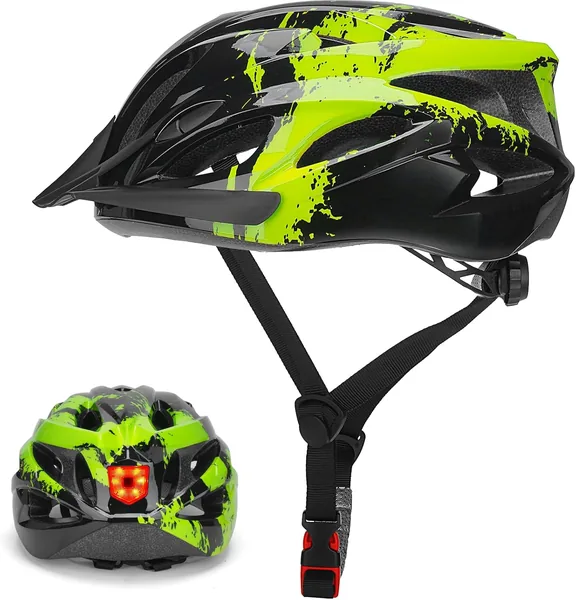 Adult Bicycle Helmet with Light for Men and Women 57-62 cm Cycling Helmet
