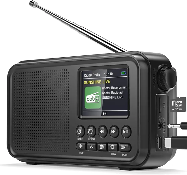 Mesqool Mains and Battery Powered DAB/DAB+ Radio